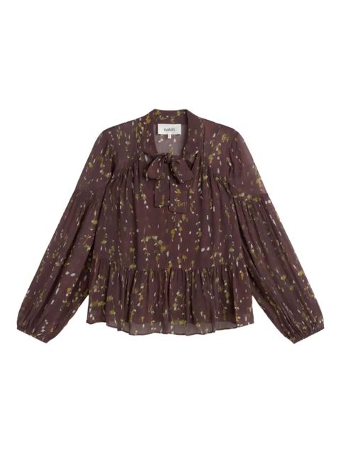 Ba&Sh pussy bow-collar tiered blouse - Brown - zdjęcie produktu nr 1