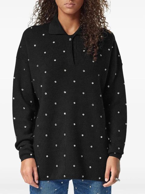 Versace Cielo Stellato polo sweater - Black