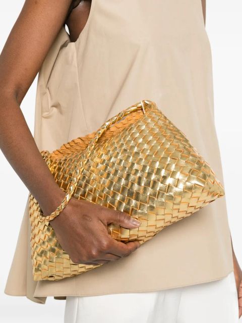DRAGON DIFFUSION Santa Maria woven shoulder bag - Gold