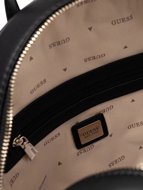Guess plecak GIULLY damski kolor czarny mały gładki HWQG96 73320