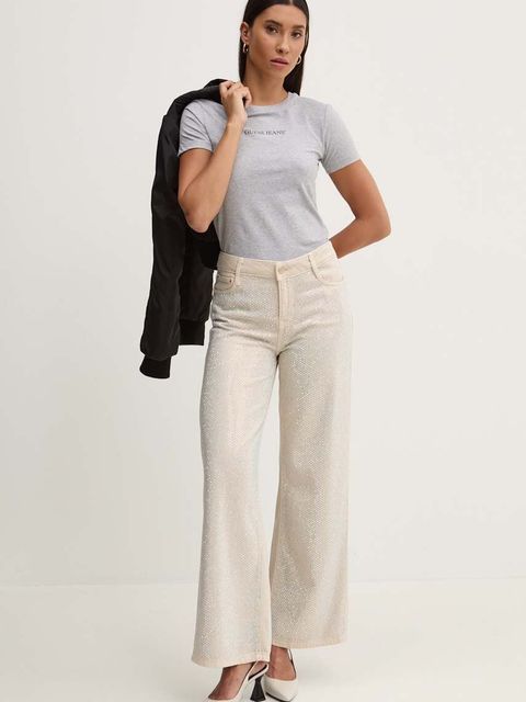 Guess Jeans t-shirt damski kolor szary W4YI01 J1314