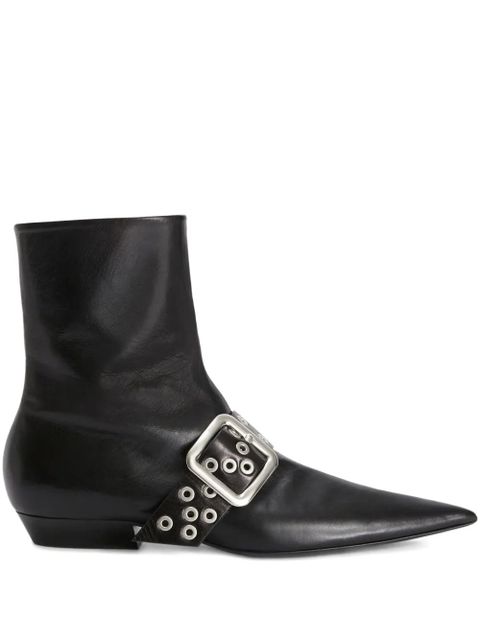 Jil Sander leather ankle boots - Black - zdjęcie produktu nr 1