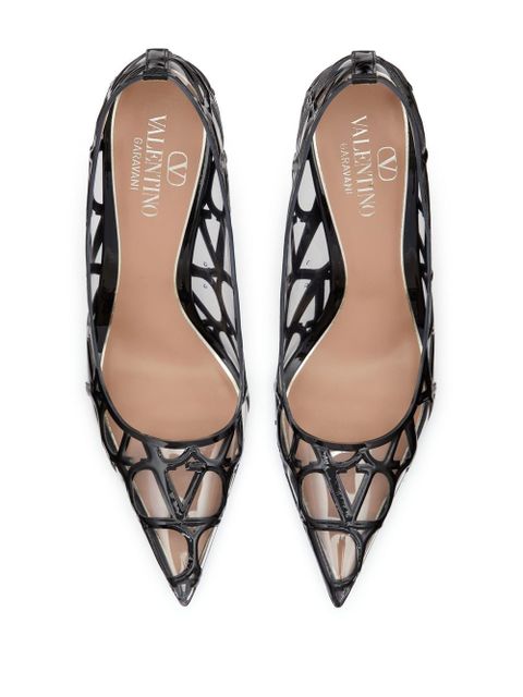 Valentino Garavani VLogo Signature transparent pumps - Black