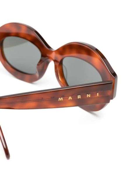 Marni Eyewear tortoiseshell round-frame sunglasses - Brown