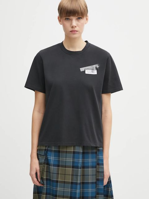 MM6 Maison Margiela t-shirt bawełniany damski kolor czarny S62GD0210.M20115.900