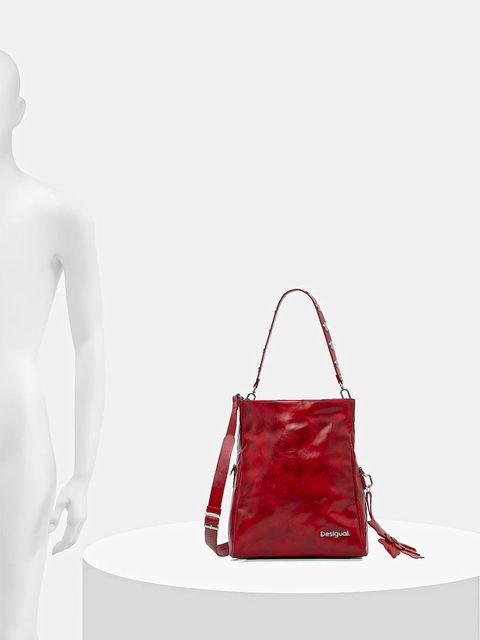 Desigual torebka REPRISE RED VALENTI kolor czerwony 25WAXPCA