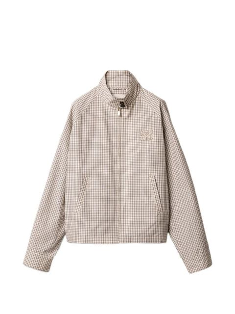 Miu Miu check-pattern oversized jacket - Neutrals - zdjęcie produktu nr 1