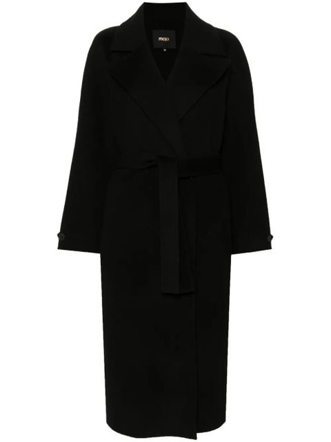 Maje long belted coat - Black - zdjęcie produktu nr 1