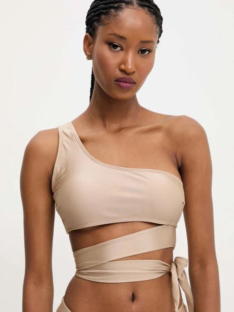 Answear.LAB biustonosz kąpielowy kolor złoty lekko usztywniona miseczka