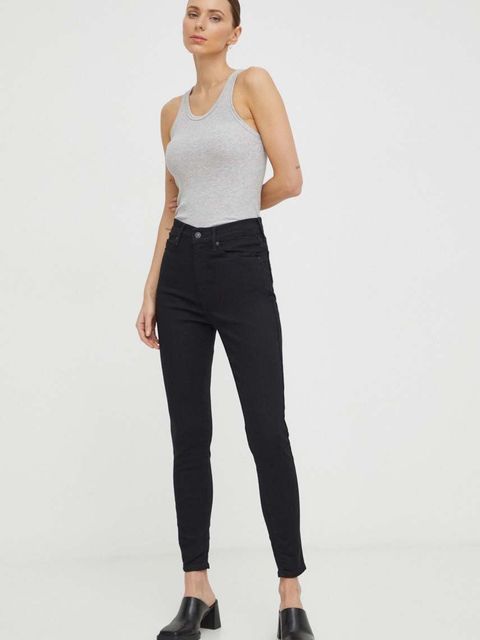 Levi's jeansy RETRO HIGH SKINNY damskie kolor czarny