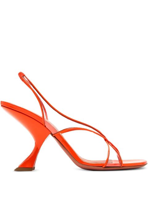 Amina Muaddi 90mm sculpted-heel sandals - Orange - zdjęcie produktu nr 1