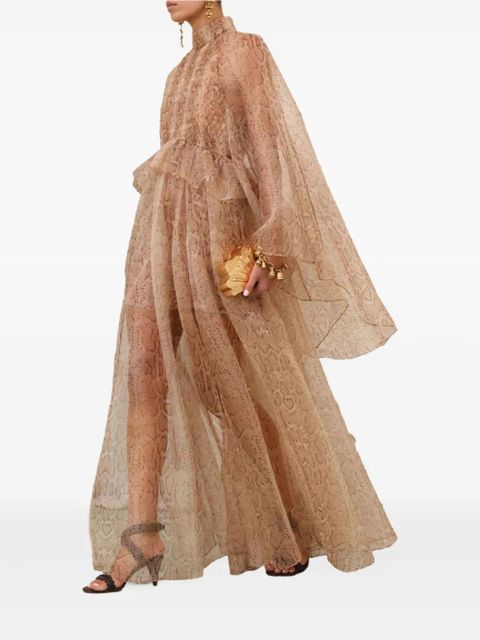 ZIMMERMANN snake-print maxi dress - Neutrals