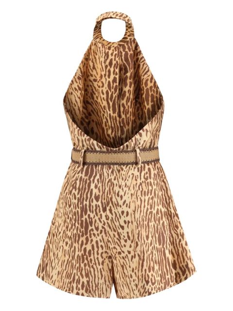 ZIMMERMANN halterneck leopard-print mini dress - Neutrals - zdjęcie produktu nr 2
