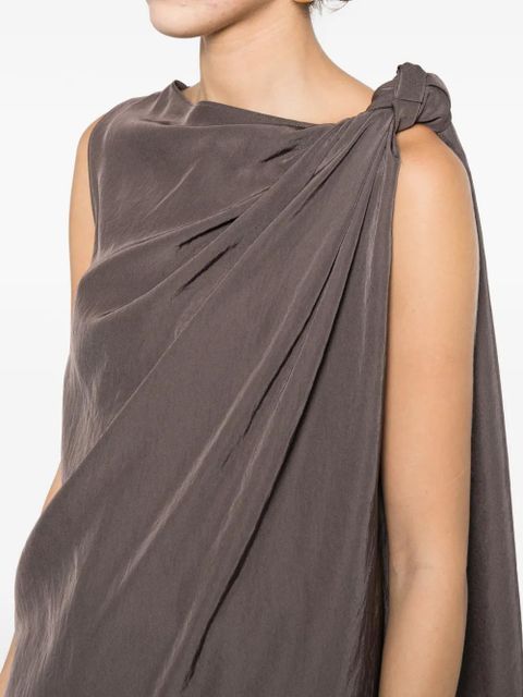 Eleh knot draped tank top - Brown