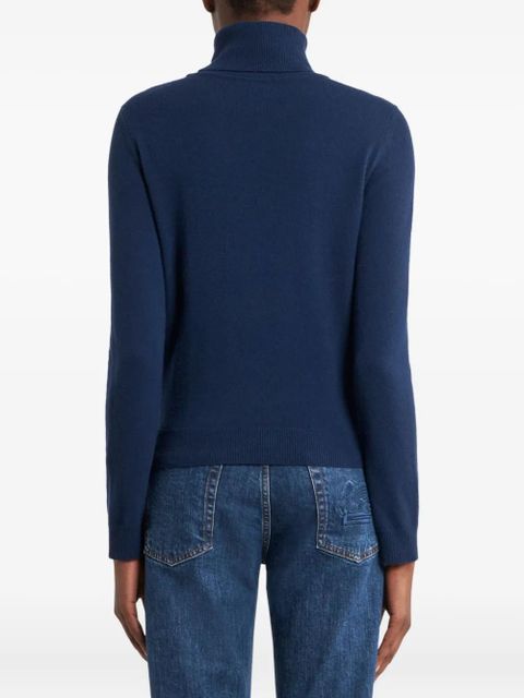ETRO roll-neck printed sweater - Blue