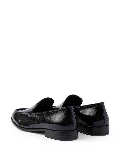 Prada patent-leather loafers - Black