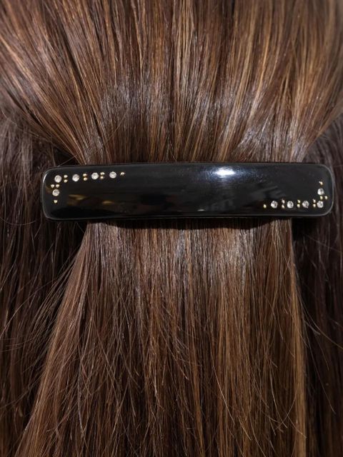 Jennifer Behr crystal nora french barrette - Black
