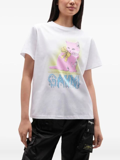 GANNI Kitty cat-bow T-shirt - White - zdjęcie produktu nr 2