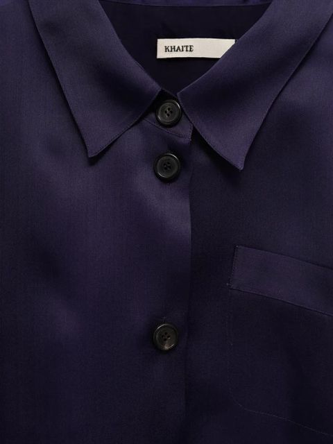 KHAITE Keefe silk shirt - Blue