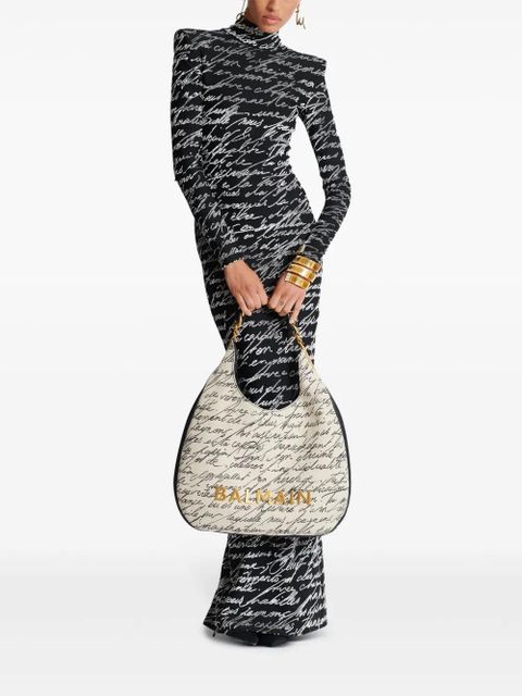 Balmain large 1945 Soft Hobo shoulder bag - White - zdjęcie produktu nr 2