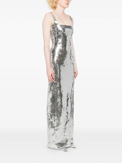 16Arlington Electra sequin square-neck gown - Silver