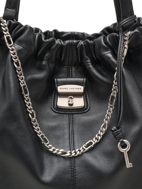 Marc Jacobs The Cristina chain-embellished drawstring tote - Black