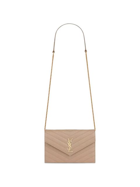 Saint Laurent Cassandre grain de poudre clutch bag - Neutrals - zdjęcie produktu nr 1