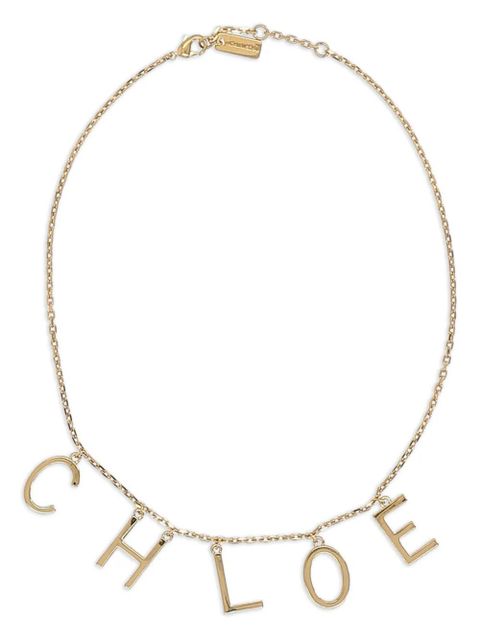 Chloé logo-lettering necklace - Gold - zdjęcie produktu nr 1