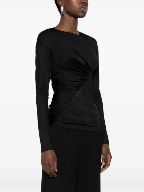 Givenchy $G-lace panelled top - Black