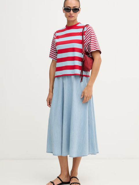 United Colors of Benetton T-shirt damski bawełniany z elastanem - zdjęcie produktu nr 1