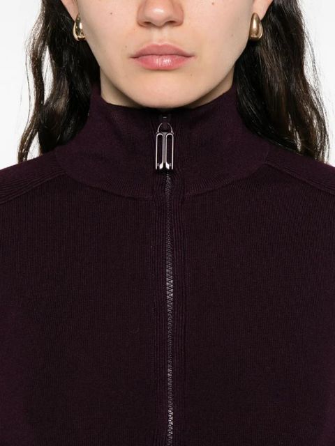 Victoria Beckham high-neck zip-front cardigan - Red