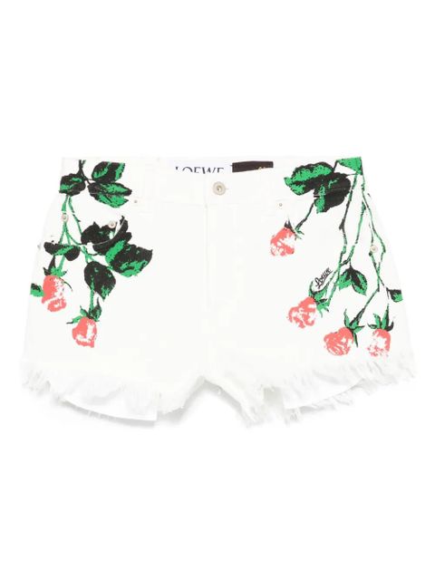 LOEWE foral-print shorts - White - zdjęcie produktu nr 1