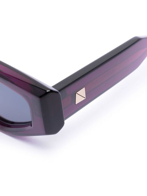 VALENTINO GARAVANI EYEWEAR Rockstud irregular-frame sunglasses - Purple - zdjęcie produktu nr 2