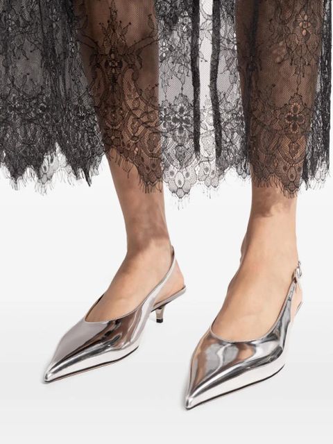 Paris Texas 35mm slingback pointed-toe pumps - Grey