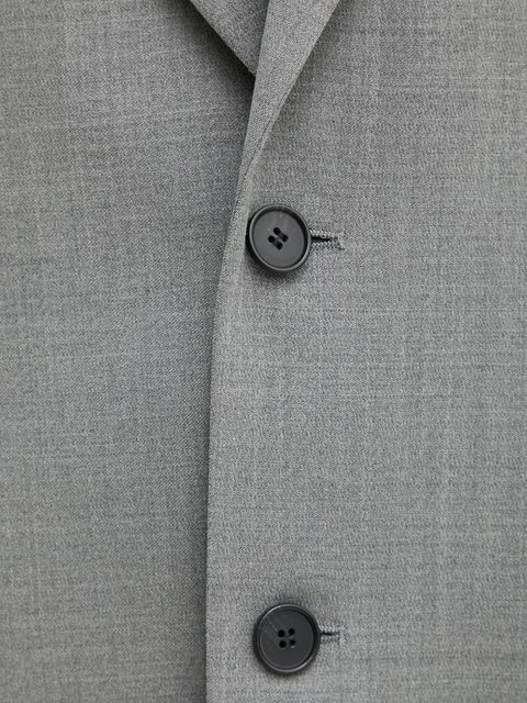 Filippa K marynarka wełniana kolor szary jednorzędowa gładka 29585