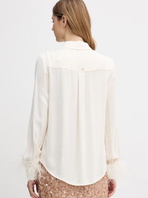 Pedro del Hierro bluzka damska kolor beżowy gładka 6632027