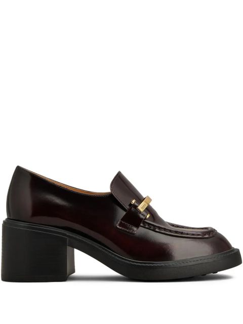 Tod's 60mm leather loafers - Red - zdjęcie produktu nr 1