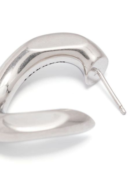 ISABEL MARANT Links sculpted-hoop earrings - Silver