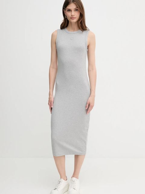 Calvin Klein Jeans sukienka kolor szary midi dopasowana LV047C240G - zdjęcie produktu nr 1