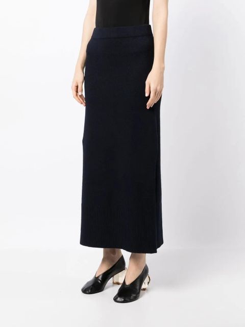 Altuzarra high-waisted knitted midi skirt - Blue