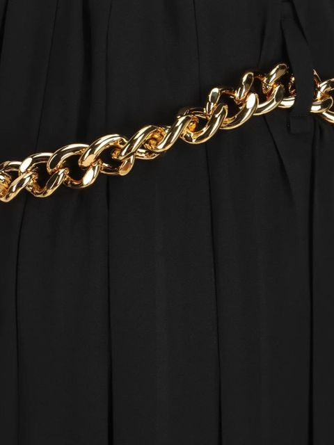 Balenciaga chain-detail pleated skirt - Black