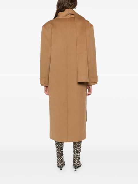 SANDRO brushed-wool coat - Brown