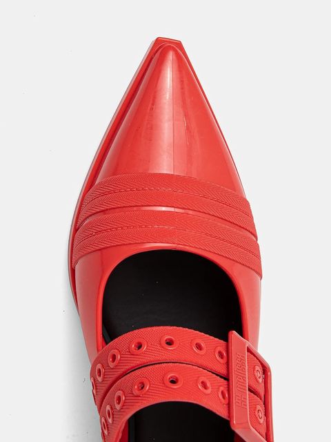 Melissa baleriny LYLIKE kolor czerwony z odkrytą piętą M 35973