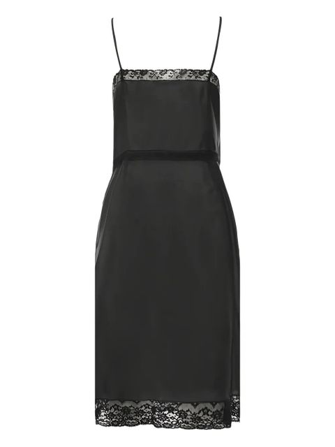 Prada crystal-embellished pleated dress - Black