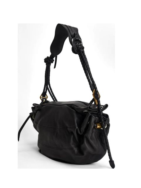 ISABEL MARANT medium Maia braided-strap knotted leather shoulder bag - Black - zdjęcie produktu nr 1