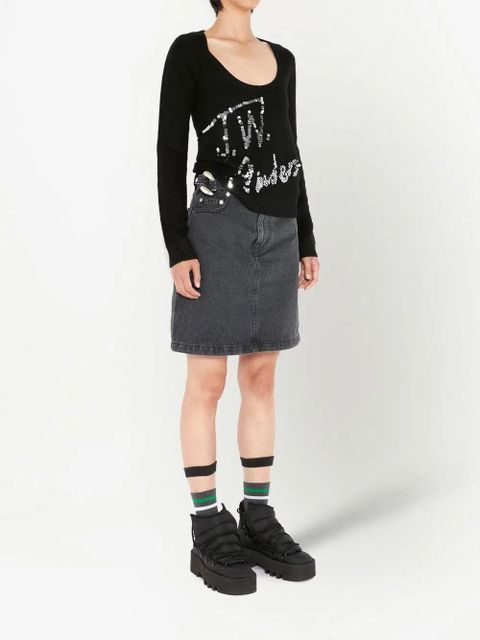 JW Anderson pailette-embellished detail jumper - Black
