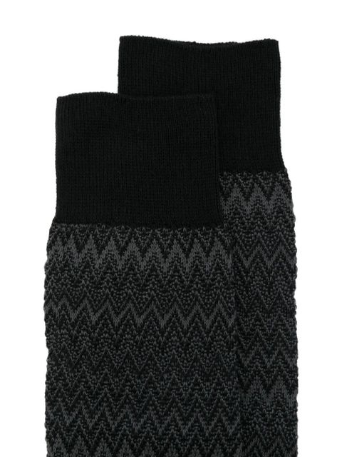 Missoni zigzag knee-high socks - Black - zdjęcie produktu nr 2