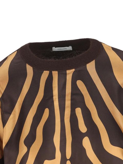 Ferragamo animal-print sweater - Brown