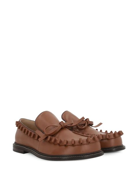 JW Anderson ruffled-trim loafers - Brown - zdjęcie produktu nr 2