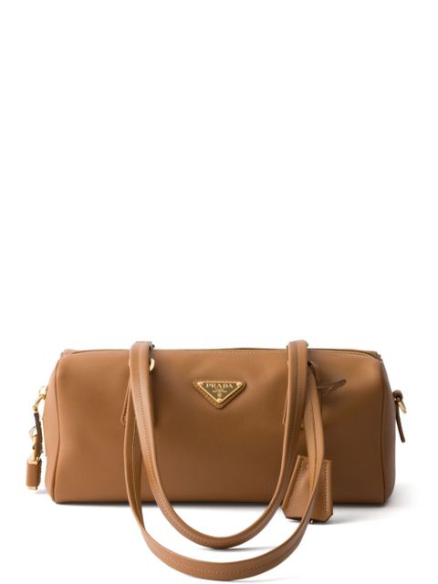 Prada medium leather tote bag - Brown - zdjęcie produktu nr 1